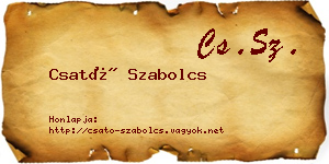 Csató Szabolcs névjegykártya