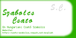 szabolcs csato business card