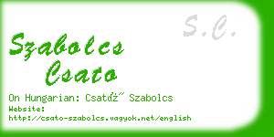 szabolcs csato business card